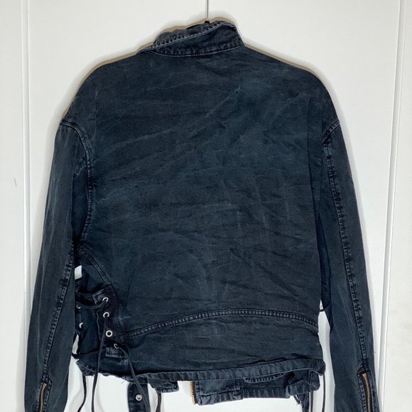 Free People Denim Motorcycle Jacket - XS/S - Picture 3 of 6